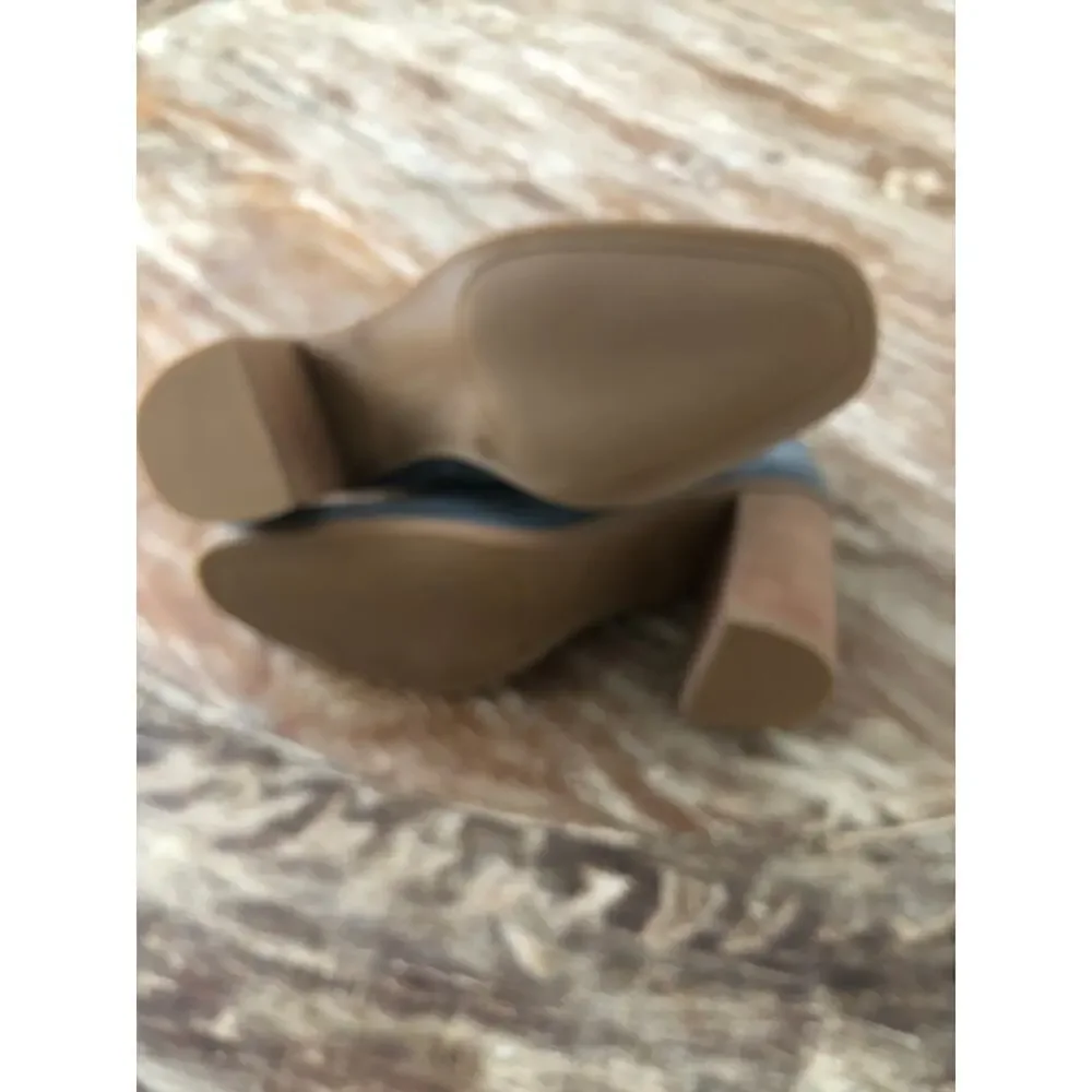 Lucky Brand Pellyon Bootie Heel Almond Toe Blue NEW 8.5 US